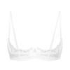Womens Floral Lace Underwired Brassiere Sheer Design Adjustable Strap Unlined Lingerie Bra