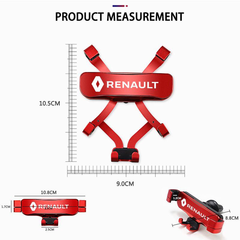 2026 Gorące Do Kołpaków Renault Uchwyt na Telefon Samochodowy 360 Obrót Grawitacyjny Uchwyt Automatyczny Do Renault Megane 2 3 4 Twingo Clio Talis