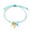 1PC Colorful Rope String Bracelet Virgin Mary Cross Charm Bead Jewelry Adjustable Religious Women's Fashion for Friendship Gift