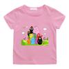 Barbapapa Cartoon Print Children's T-shirt 100%CottonTees 2-12Y Boys Girls Kawaii Short Sleeve Casual Kids Tops Summer Toddler
