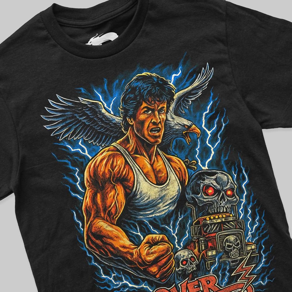 

Изо всех сил Сталлоне Слай Рокки Рэмбо Ретро Фильм Подарок Мужская Футболка 4XL