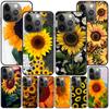 Summer Daisy Sunflower Floral Flower Case for Apple iPhone 14 11 7 SE 2020 8 X XS 13 12 Mini XR 15 Pro Max Black Phone Cover