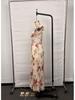 Women's Rose Print Flutter Sleeve Cinched Waist Dress, Casual Spring/Summer Wear