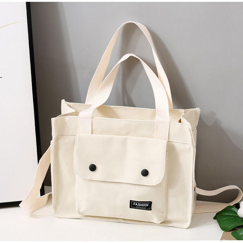 

Холщовая сумка на одно плечо для женщин, сумка-мессенджер для студентов колледжей большой вместимости one size белый