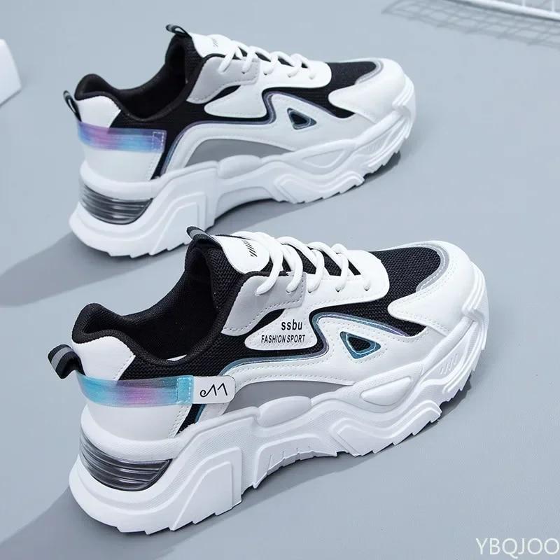 Sneakers Dame Plattform Flate Sko Dame Sko Grønne Casual Trainers Dame Chunky Sneakers Dame Sko
