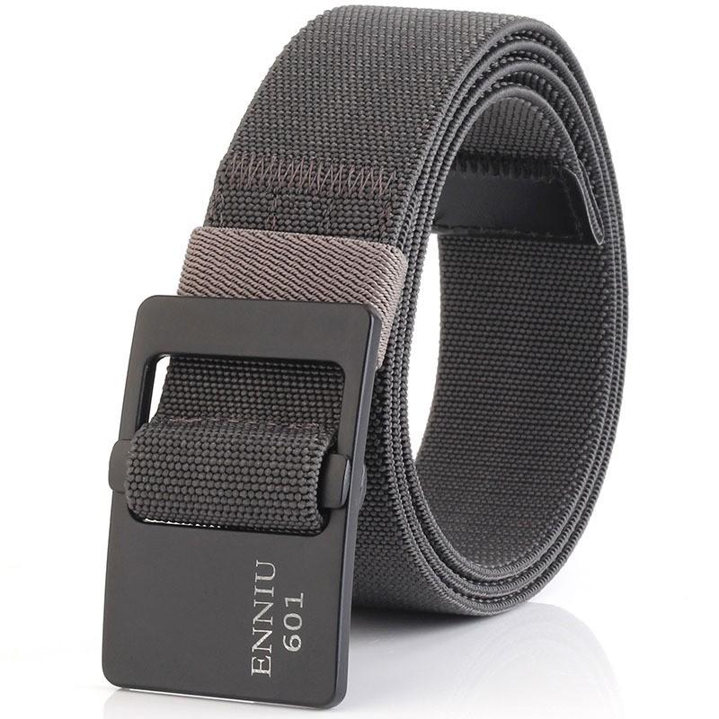 

TUSHI Men s Elastic Knitted Belt Casual Outdoor Alloy Buckle Trouser 120cm темно-сірий