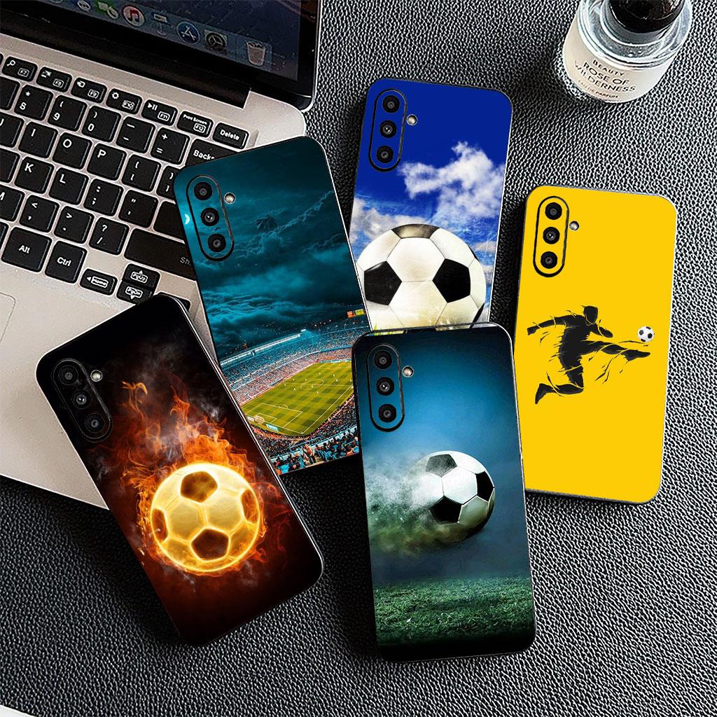 Soft Cover for Samsung Galaxy S22 S21 S20 FE Ultra Plus A35 A36 A55 A37 A33 A34 A57 Coque Phone Case Sunset Football Fans