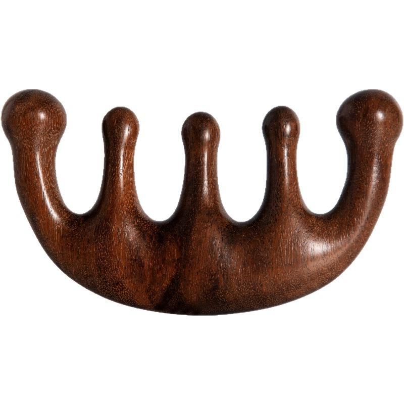 Massage Comb, Gua Sha Scalp Meridian Massage Comb Multi-functional Five-finger Head Small Rib Comb Five-tooth Comb