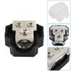 2 Way Amp Power Distribution Block, 0/2/4 Gauge In 4/8 Gauge Out Amp Distribution Block Splitter for Car Boat Audio(1 In 2 Out)