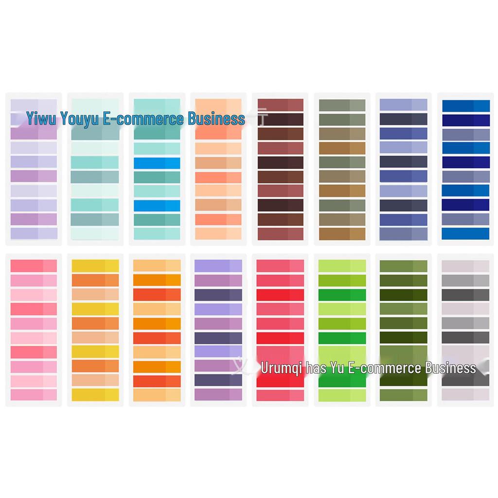 Morandi Index Tabs: Transparent, Extra-Fine Bookmark Stickers In 100 Colors for Students