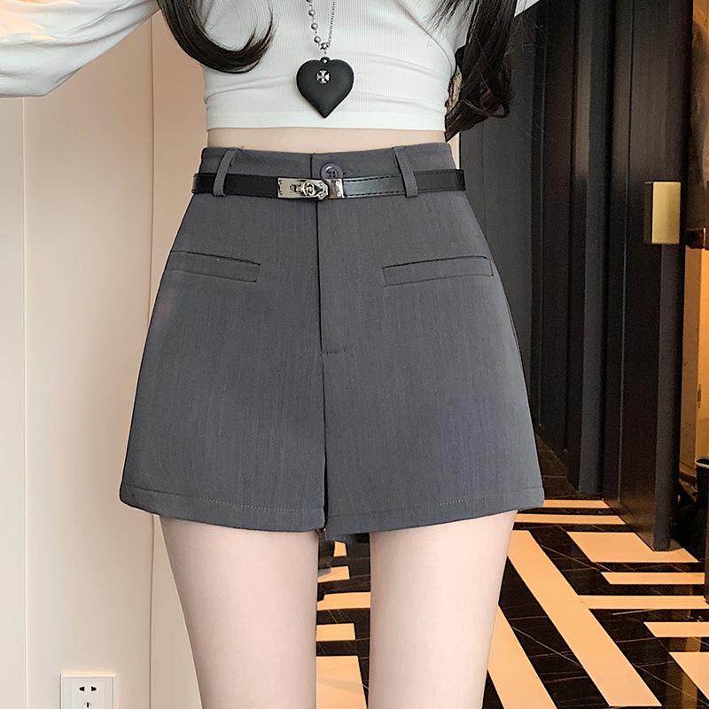 

2025 Women s Spring High-Waist Versatile Suit Shorts - Slimming Wide-Leg Booty Style 3XL