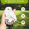 Pack of 2, solar owl resin lawn light, parrot resin light, garden fun decoration light, suitable for garden, flower bed, courtyard, lawn