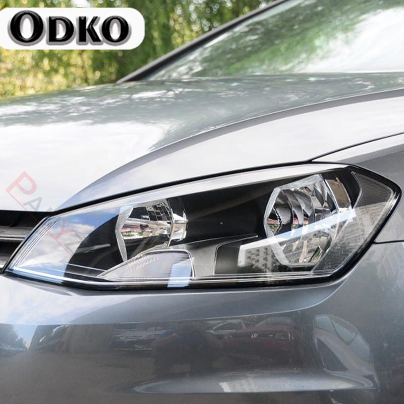 TPU Car Headlights Taillights Black Protective Film Transparent Sticker Refit For Volkswagen VW Golf 7 8 MK7 MK7.5 MK8 2014-