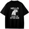 Salut de la part de The Otter Side, t-shirt cadeau anime dessin animé pour filles, garçons et ados