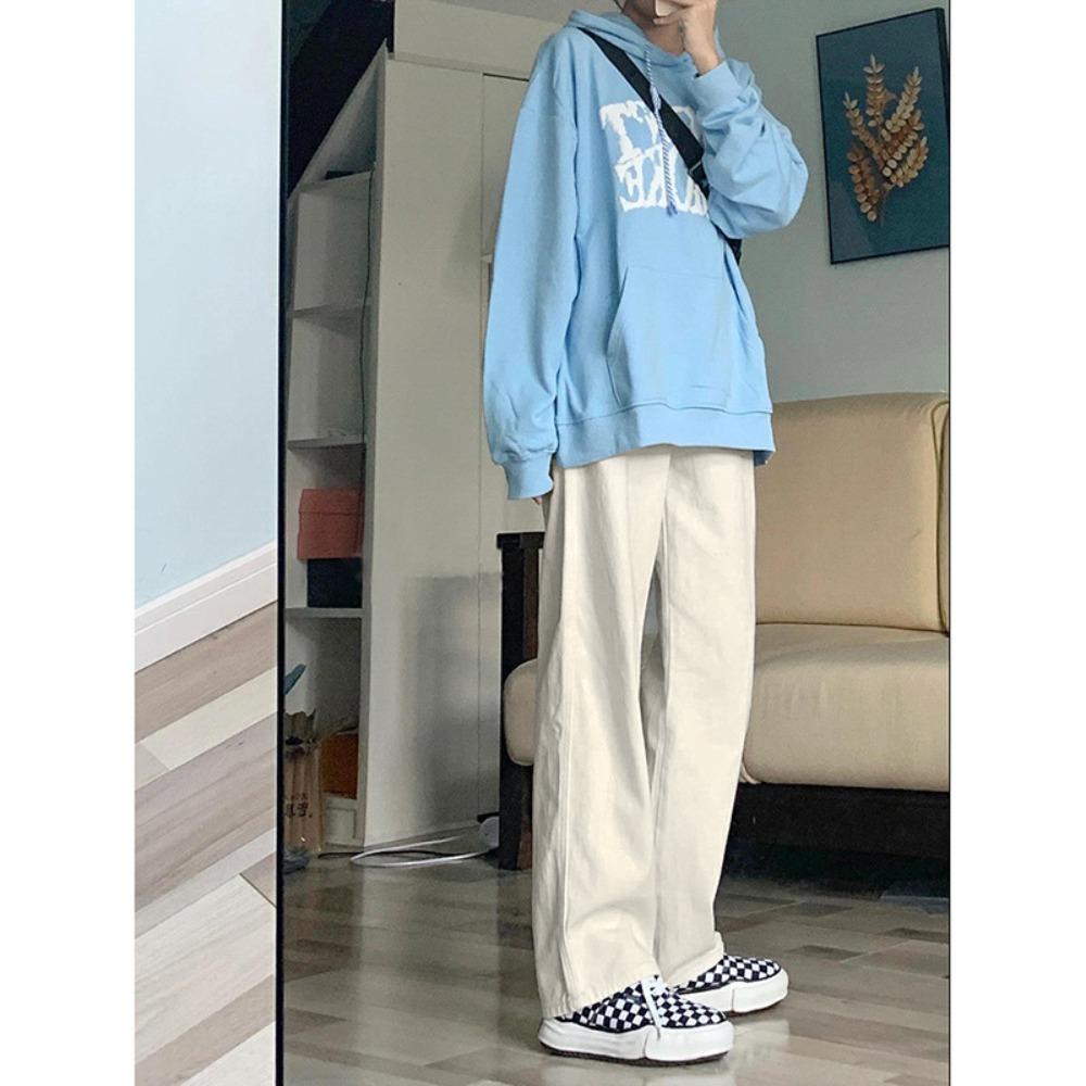 Korean Version of Straight Jeans 2025 New Spring and Autumn High-waisted Thin and Drape Casual Loose Wide-leg Jeans