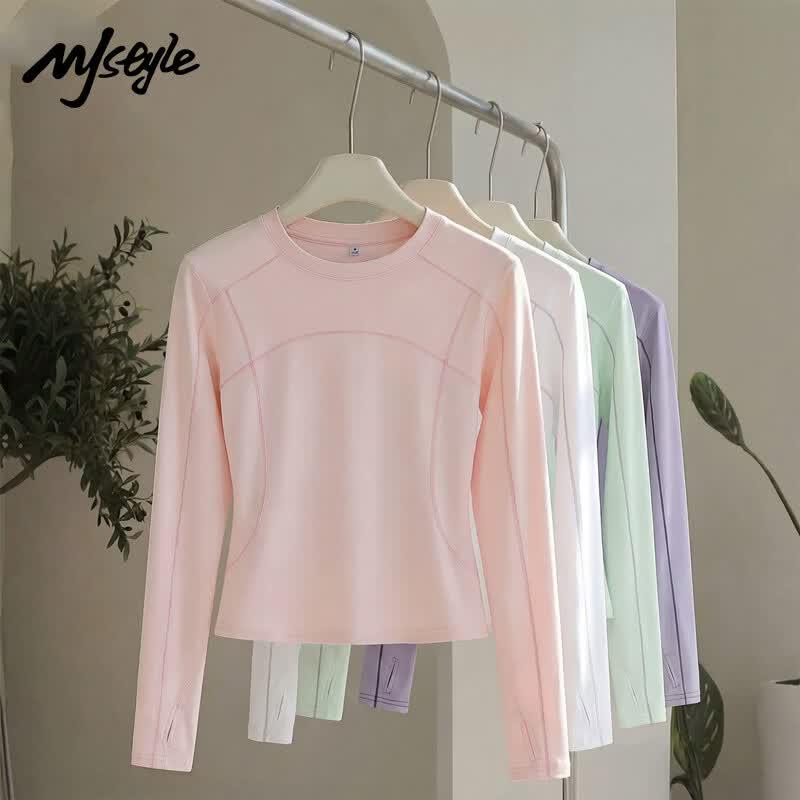 MJ STYLE Women's Quick-Dry Long Sleeve Athletic Tee