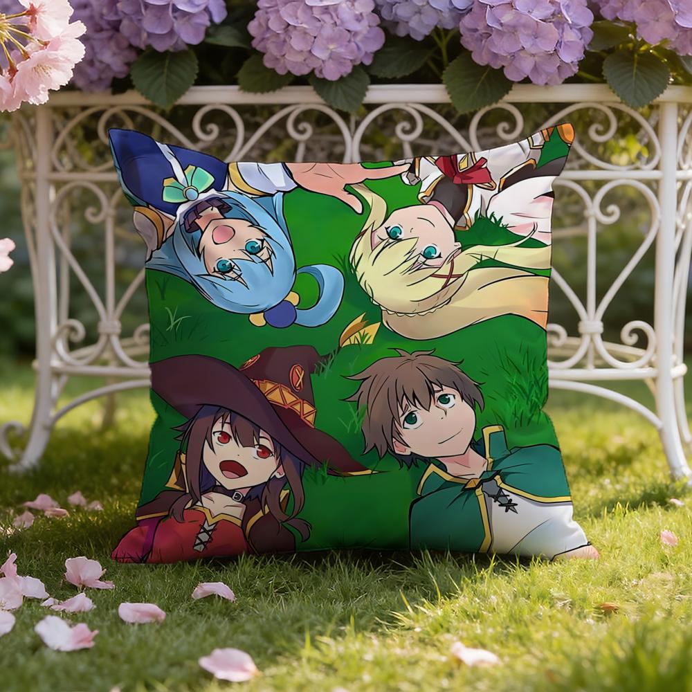 Anime I-Isekai Q-Quartet Kissenbezug Home & Auto Doppelszenen-Kissenbezug: Wendbar für höchsten Tragekomfort