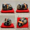 Kutani Small Sleeping Black Perfect for Grand Opening and Other Maneki-neko (beckoning Cat) Figurine, Ware, Cat, Rim, Celebrations, Birthdays, Gifts.