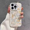 Cute Cartoon Cat Phone Case, Matte Shockproof Kawaii Protective Cover for iPhone