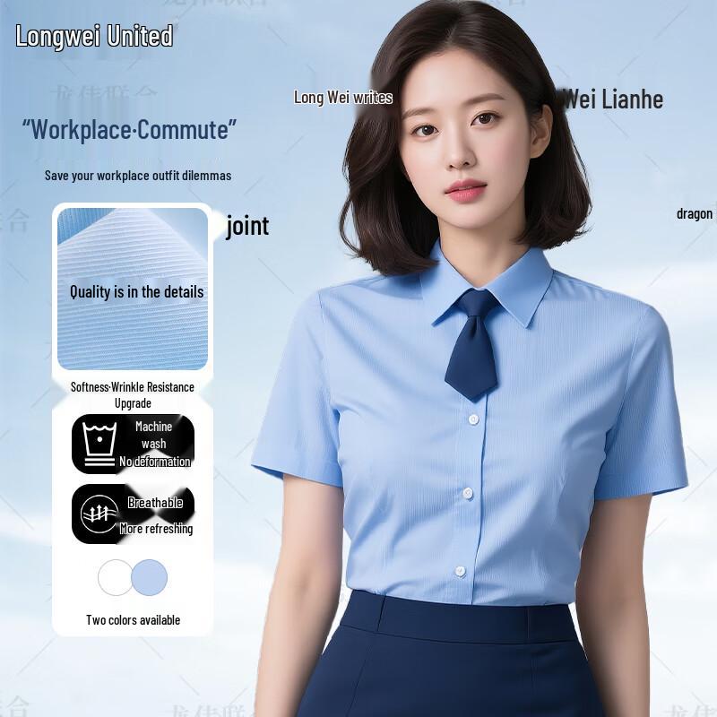 Women's Short Sleeve Professional Commuter Blouse