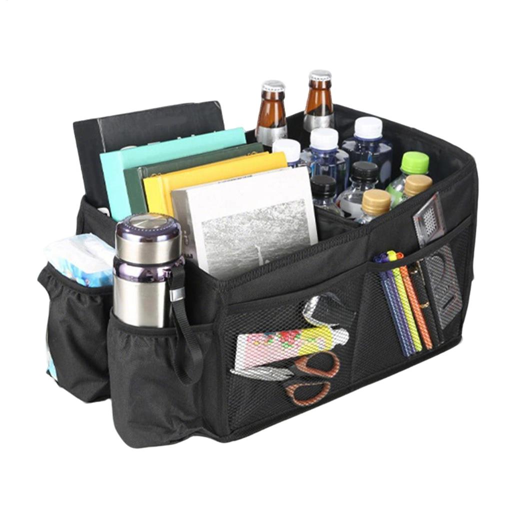 Car Seat Storage Organizer Foldable Console Storage Box With Handle Interior Organizer Accessories For Toys Tissues Snacks