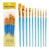 10pcs Oil Painting Pen Plastic Rod Watercolor Water Powder Painting Pen Brush Set
