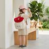 Polka Dot Embroidered Corduroy Shoulder Bag Plush Cartoon Children's Schoolbag  Boys/Girls