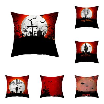 Halloween Theme Pillow Cover Sofa Cushion  Holiday Gift Party Decor Home