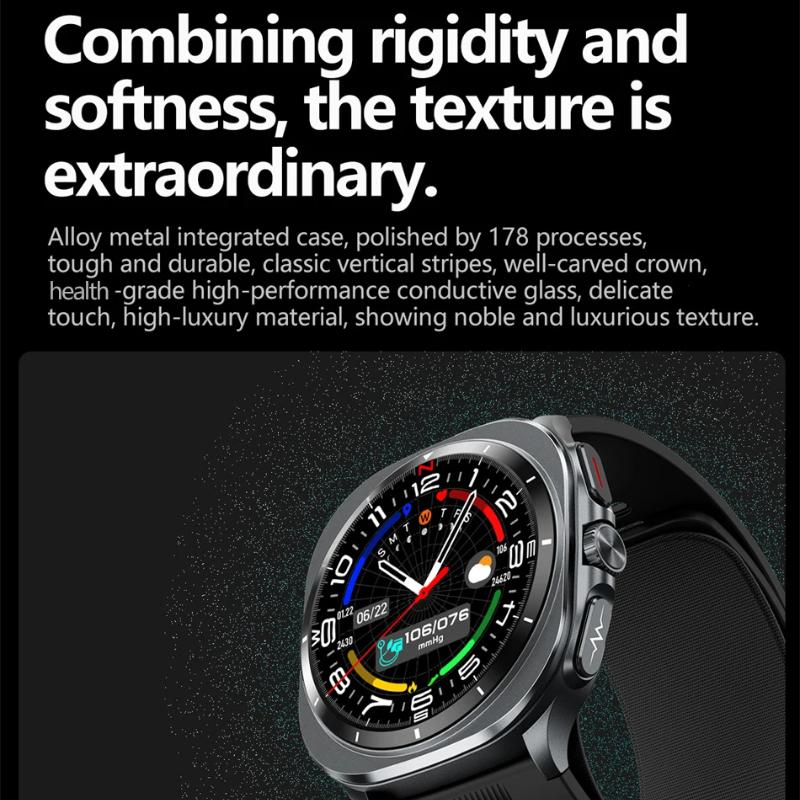2026 Bomba de Aire Nueva Airbag Medición Precisa Reloj Inteligente Hombre Micro Examen Físico Presión Arterial Deporte SmartWatch