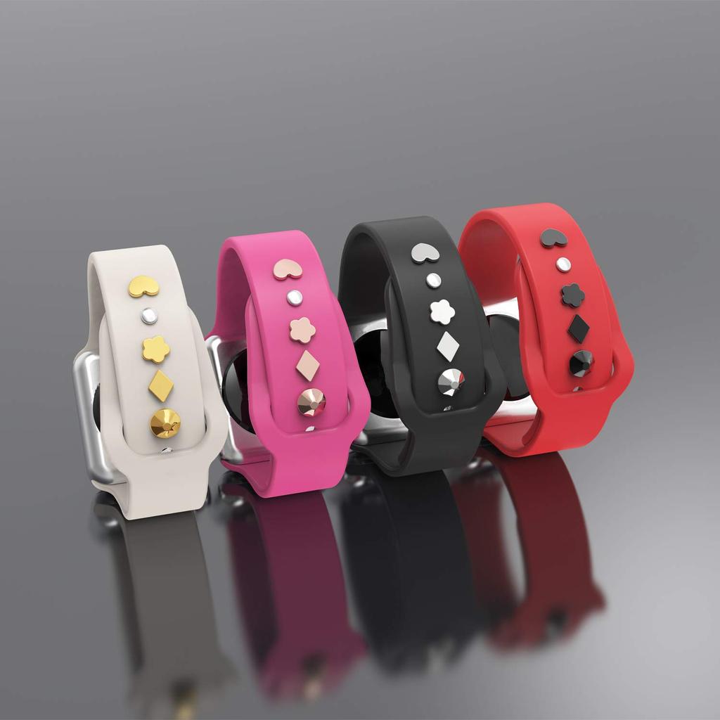 Charms for Apple Watch Silicone Band Series 11/10/9/8/ultra/SE Bracelet Metal Decoration Jewelry for Galaxy Watch 7/6/5/4 Strap