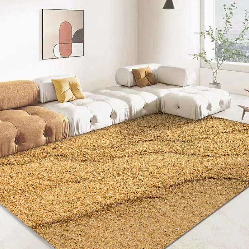 

3D Desert Sand Dunes Pattern Area Rug Realistic Landscape Carpet for Living Room Bedroom Non-Slip Floor Mat Home Decor 80x120cm