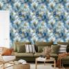 Ink Blue, Turquoise and Gray Wallpaper for Living Room and Bedroom 50x1000