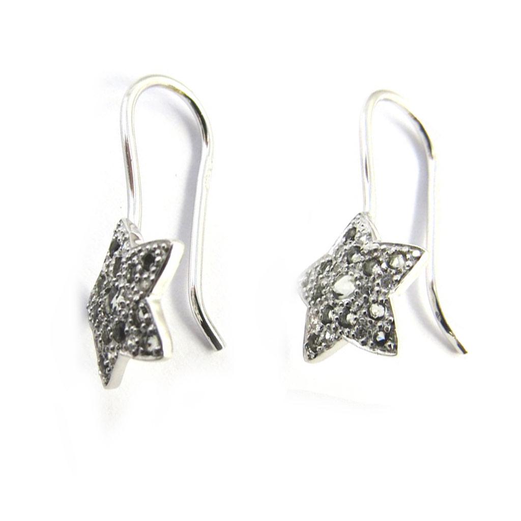 Altesse [M1195] - Boucles Argent 'Etoiles'  gris