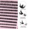 5D Volume Eyelash Clusters DIY Kit with Natural Wispy Bundles, Eyelash Glue Set for Self Application, Beginner Friendly Daily Home Eyelash Extensions