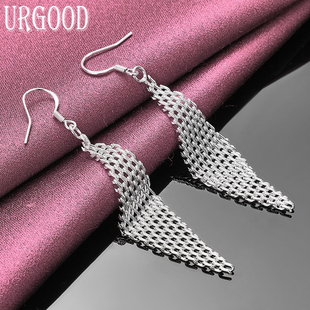925 Sterling Silver Braided Earrings Wedding Jewelry