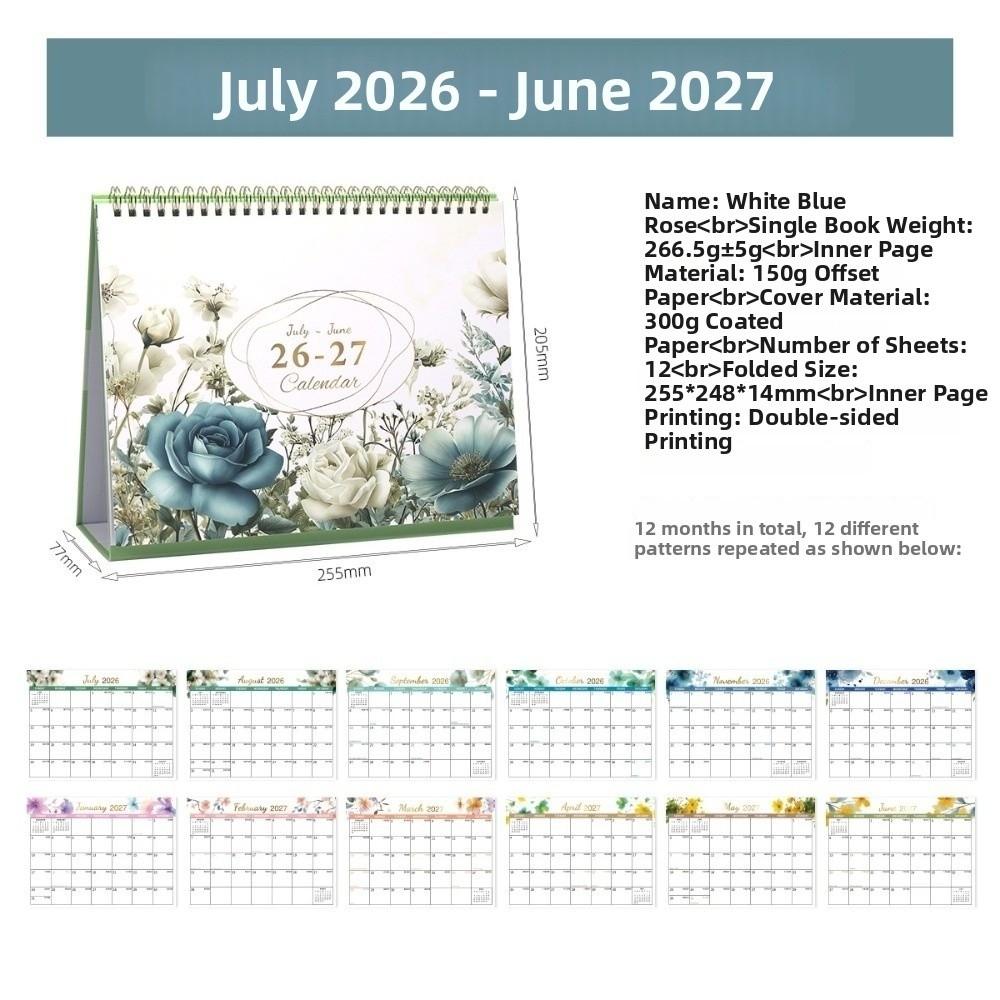 Daily Schedule Desktop Calendar Portable Standing Flip Calendar Annual Calendar  Desktop Use