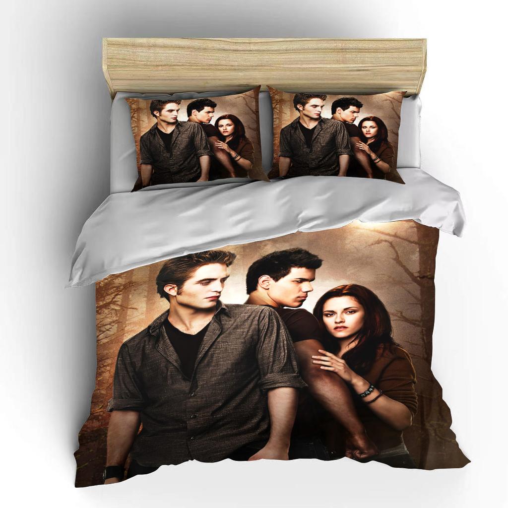 10 Sizes Movie Twilight 3D Bedding Set Character Printed Duvet Cover Fashion Bed Linens For Adults Twin Full Queen King