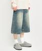 Dideobeulyueseui Denim Bermuda Half Pants (Washed Blue)
