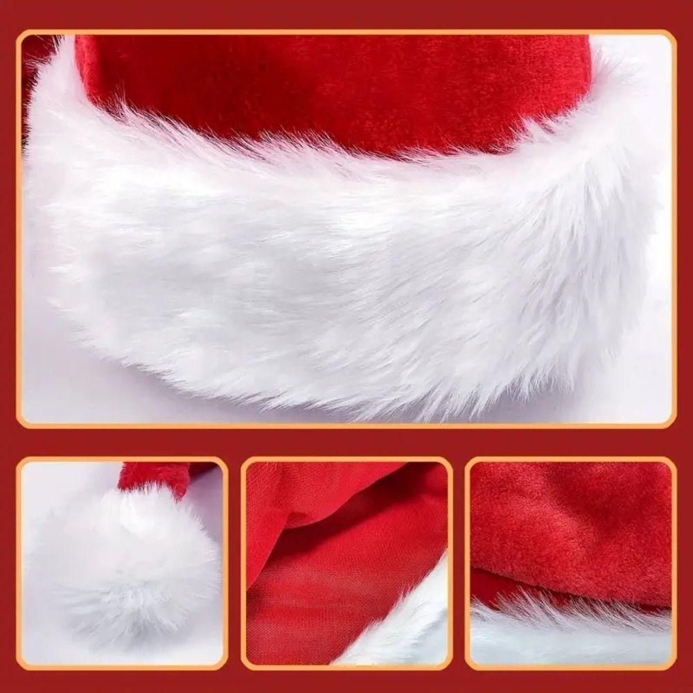 New Holiday Christmas Hat Soft Unisex Red Hat New Year Winter Santa Hat Christmas Xmas