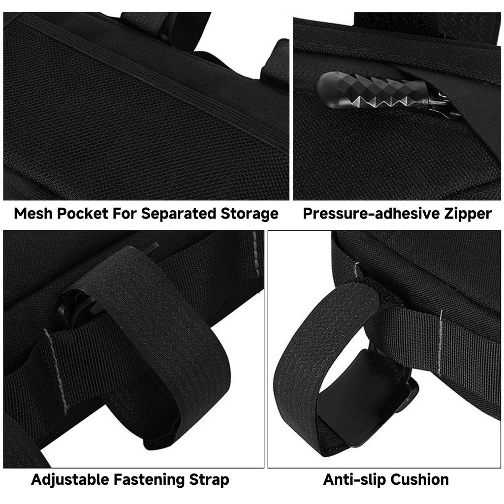 Bike Frame Storage Bag 3L Rainproof Top Tube Bag   Straps Mounting Mountain Bike Tool