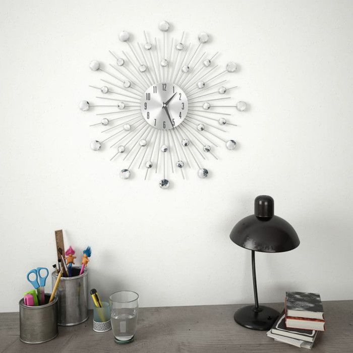 VidaXL Horloge Murale Mouvement Quartz Design Moderne Montre Pendule de Salon 50642