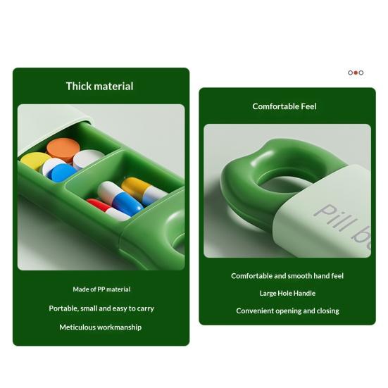 Pillendose Wasserdicht Schnappverschluss 3 Fächer Staubdicht Pillenbehälter Tragbar Handtasche Pillen Organizer