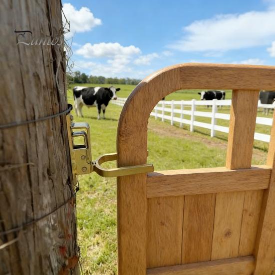 Fast Gate Latch Instant Locking Heavy-Duty One-Hand Easy Install Secure Wood on Metal Pipe Gates Automatic Spring Lock for Farm Ranch Backyard Open