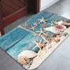 Luxurious 3pcs Beach Nonslip Bathroom Toilet Seat Cover Pedestal Rug Bath Mat Carpet Set