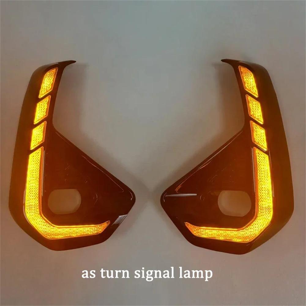 12V DRL Turn Signal LED Front Fog Lights  For Toyota Hilux 2024