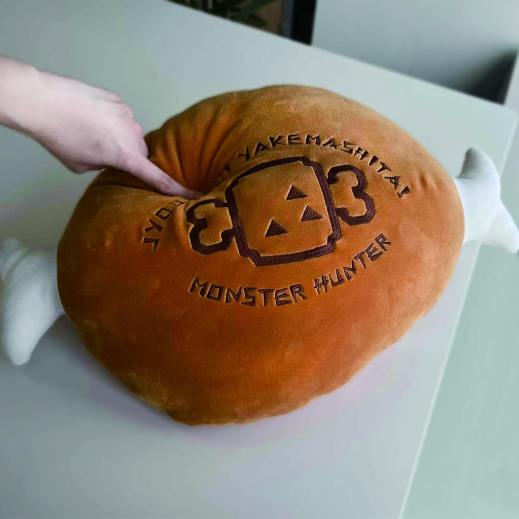 Capcom Monster Hunter Mochikawa Cushion Scale Grilled Meat H300 x W580 x Made of Polyester 1/1 Reproduction, Approx. D150mm,