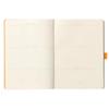 Rhodia Rhodiarama Goal Book Notebook, A5, Dotted Grid, 240 Pages, Italian Leather Cover, Rose Smoke, CF117803