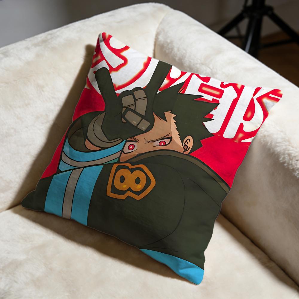 Hot FFire Forceing Cushion Cover Soft Decorative Pillow Case Suitable for Bedroom Sofa Car Travel Use