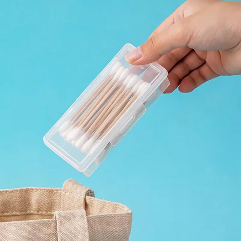 Boîte à médicaments de voyage Portable, porte-coton-tige, boîte à bijoux en fil dentaire