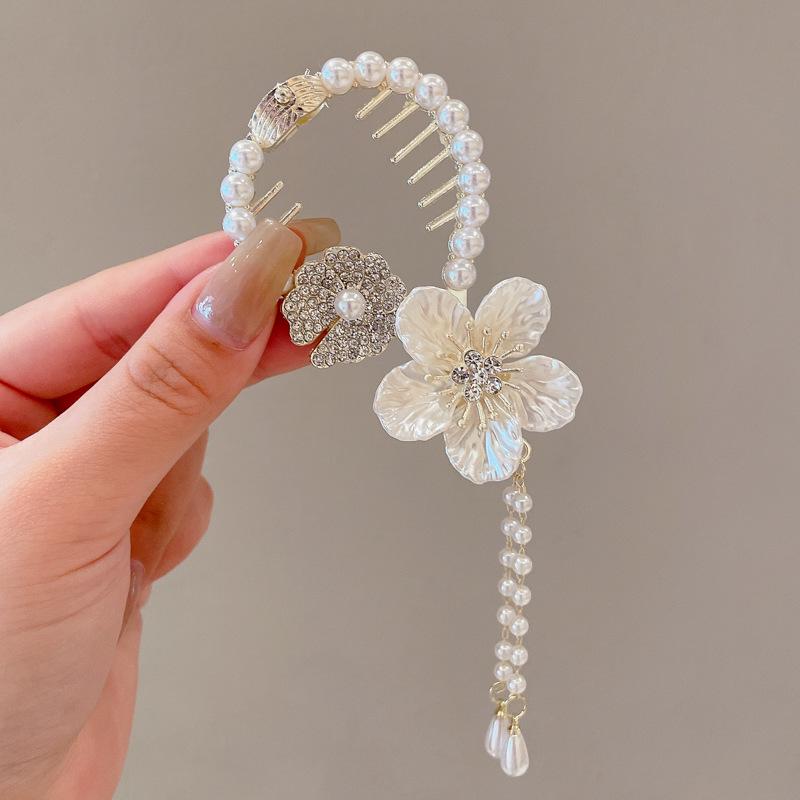 Vintage Lily of the Valley Tassel Ponytail Hairpin Clasp